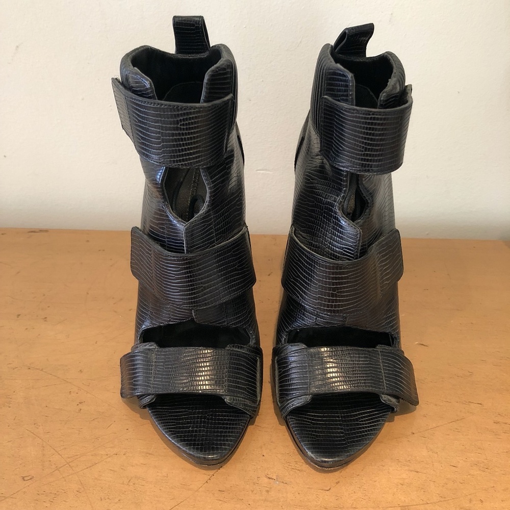 Alexander Wang Noemi Combat Bootie Open-Toed Black - image 2